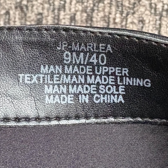 Jessica Simpson Marlea Black Faux Leather Block Heel Booties Women’s Size 9 - Picture 8 of 9